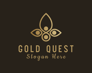 Gold Wellness Yoga logo design