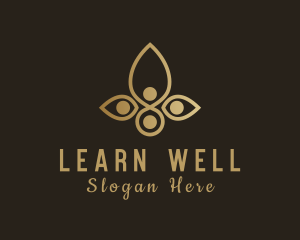 Gold Wellness Yoga logo design