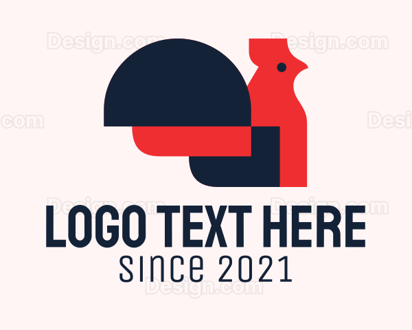 Geometric Rooster Farm Logo