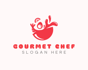 Seafood Gourmet Bowl logo design