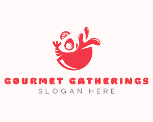 Seafood Gourmet Bowl logo design