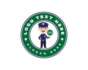 Police Man Officer Logo