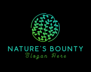 Gradient Natural Vine logo design