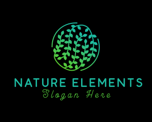 Gradient Natural Vine logo design