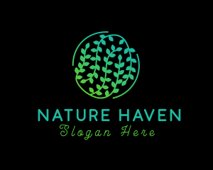 Gradient Natural Vine logo design