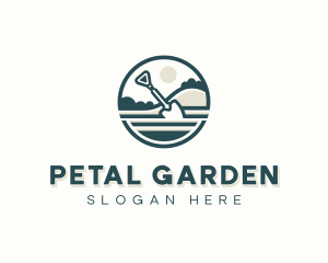 Shovel Yard Digging logo design