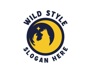 Wild Wolf Moon logo design