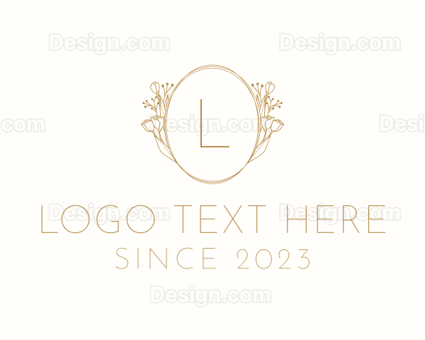 Floral Wreath Events Place Logo