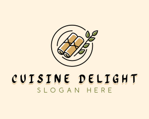 Spring Rolls Dining logo design