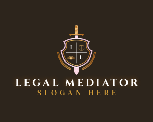 Law Shield Justice logo design