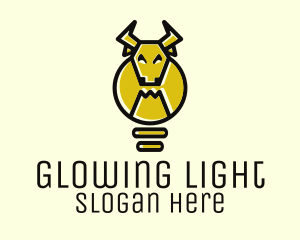 Bull Light Bulb logo design