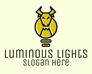 Bull Light Bulb logo design