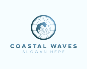 Beach Resort Tourism logo design