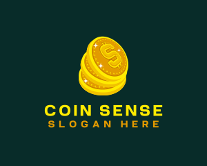 Money Dollar Coin logo design