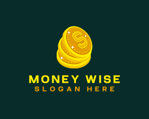 Money Dollar Coin logo design