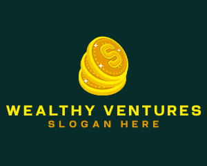 Money Dollar Coin logo design