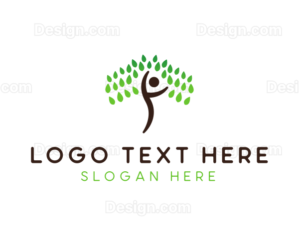 Leaf Human Tree Logo