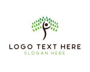 Leaf Human Tree logo