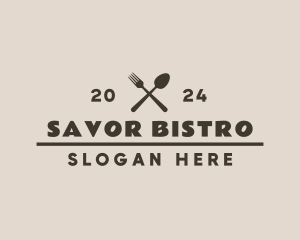 Cutlery Restaurant Bistro logo design