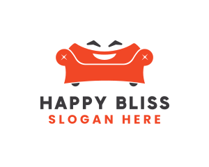 Orange Smiling Sofa logo design