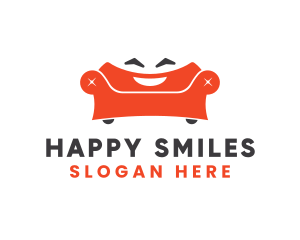 Orange Smiling Sofa logo design