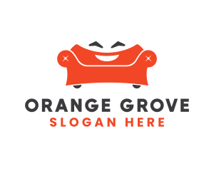 Orange Smiling Sofa logo design