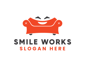 Orange Smiling Sofa logo design