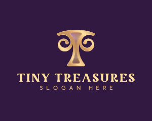 Luxury Boutique Letter T logo design