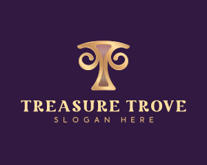 Luxury Boutique Letter T logo design