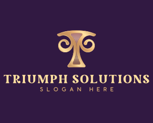 Luxury Boutique Letter T logo design