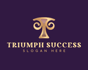 Luxury Boutique Letter T logo design