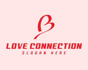 Romance Heart Letter B  logo