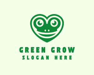 Green Frog Heart logo design