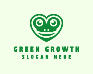 Green Frog Heart logo design