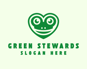 Green Frog Heart logo design