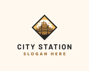 City Structure Bridge logo design