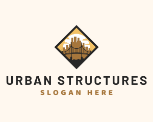 City Structure Bridge logo design