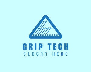 Triangle Tech Circuit logo design