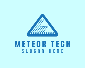 Triangle Tech Circuit logo design