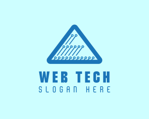 Triangle Tech Circuit logo design