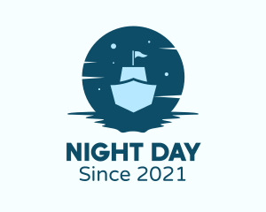 Night Sailing Ship logo design