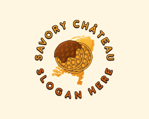 Netherlands Waffle Stroopwafel logo design