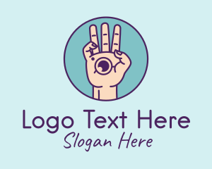 Photographer Hand Camera Lens logo design