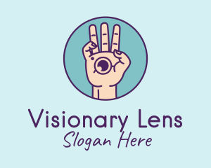 Photographer Hand Camera Lens logo