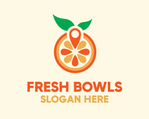 Orange Juice Pin  logo design