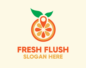 Orange Juice Pin  logo design