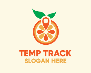 Orange Juice Pin  logo design