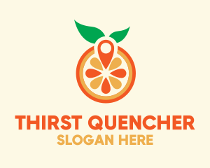 Orange Juice Pin  logo design