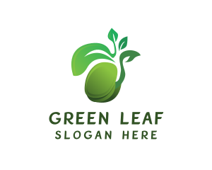 Green Seedling Plant logo design