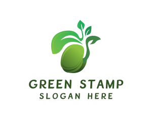 Green Seedling Plant logo design